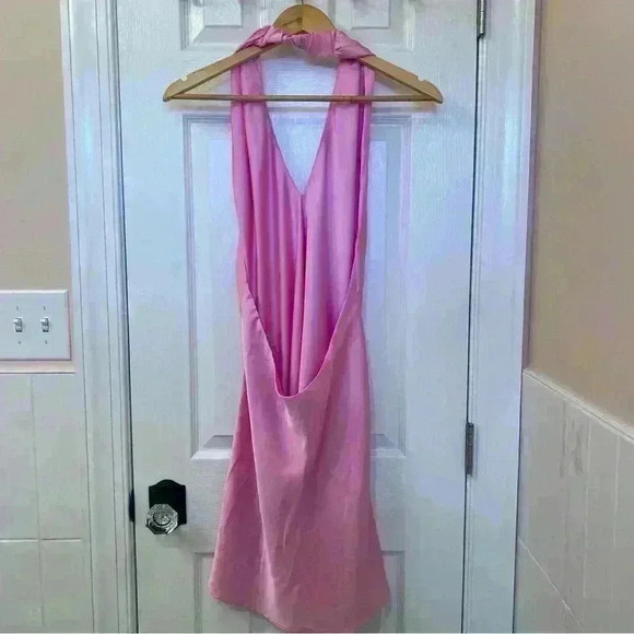 Show Me Your Mumu Jasmine Halter Mini In Pink Size M - Picture 9 of 13